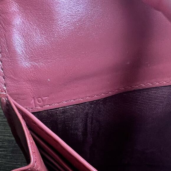 Miu Miu - Continental Wallet - Croc Embossed- Pink - Picture 12 of 12